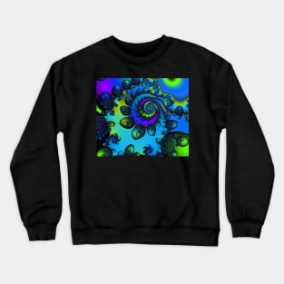 Blue green and purple spiral Crewneck Sweatshirt